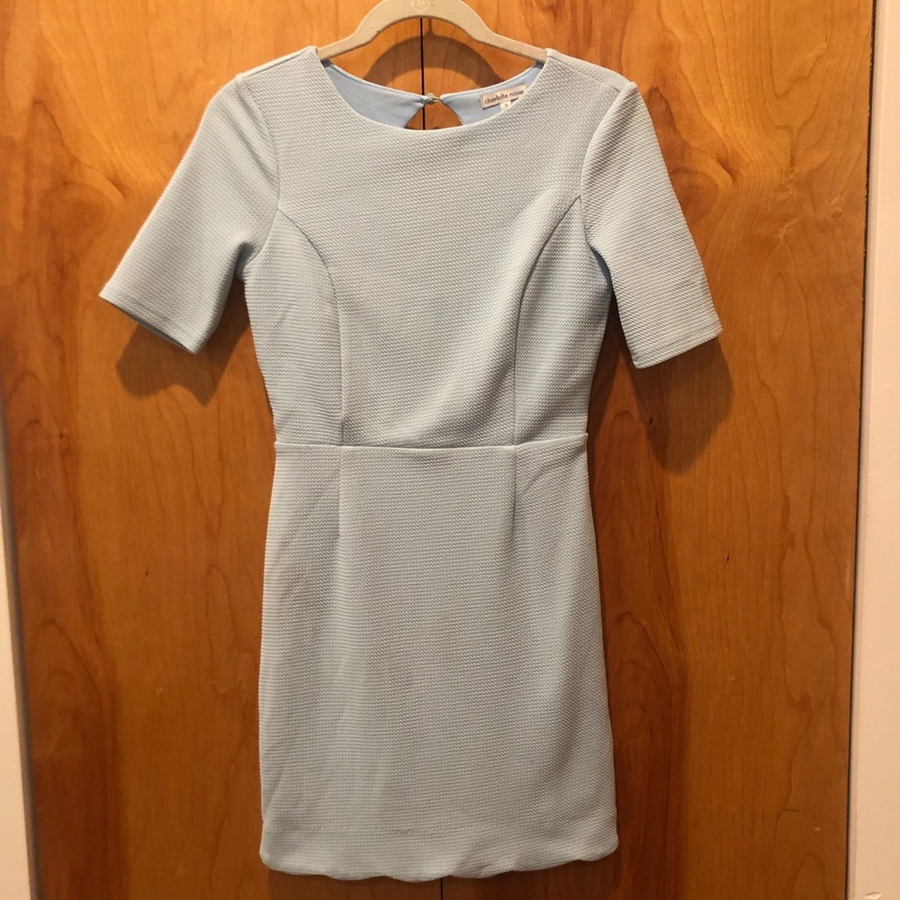 Baby Blue Charlotte Russe Dress Scalloped Back (S)